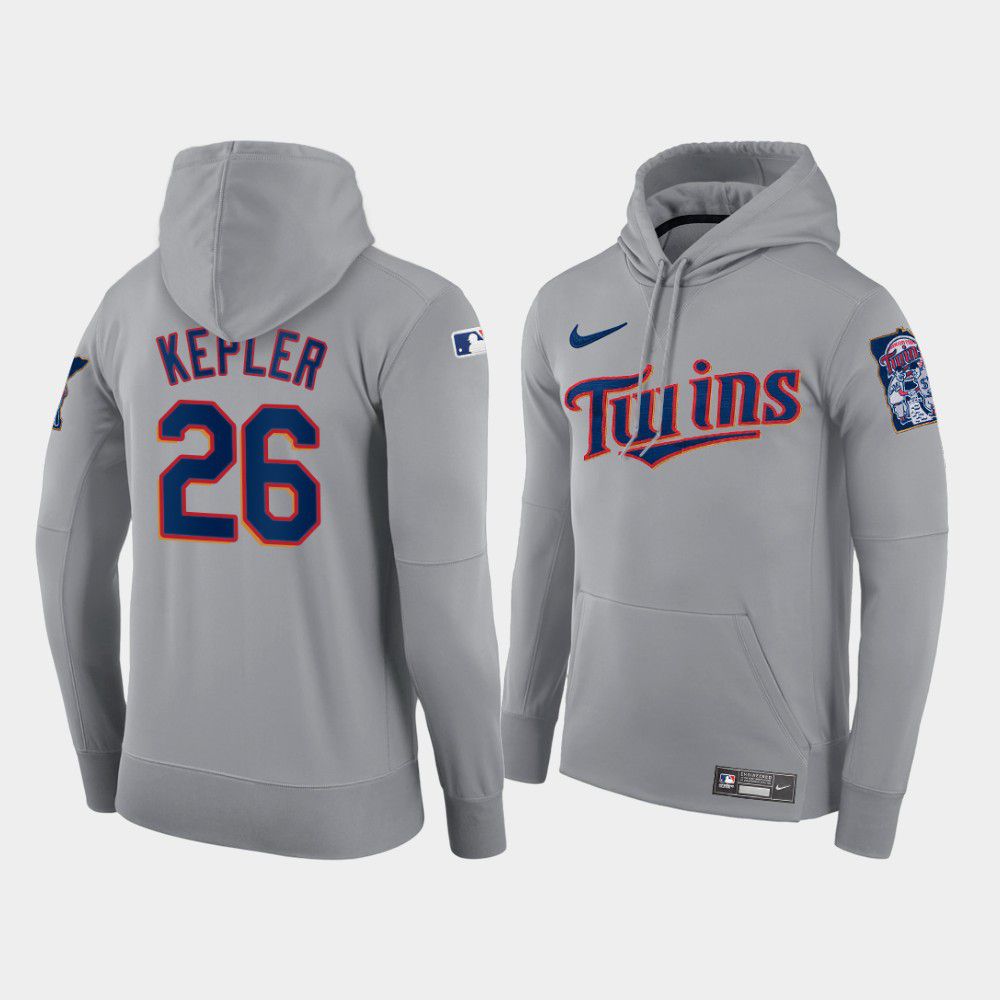 Cheap Men Minnesota Twins 26 Kepler gray road hoodie 2021 MLB Nike Jerseys